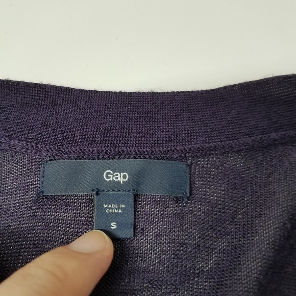 GAP Purple Sheer Button Down Cardigan - Picture 8 of 13